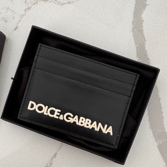 Dolce & Gabbana Other - Dolce & Gabbana Black Leather Card Holder